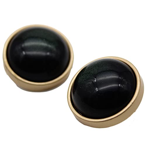 GIVBRO Vintage-Knöpfe, Ersatzknopf, rund, Nähen, Kurzwaren für Damen, Hemd, Mantel, Dekoration, Schwarz, 25 mm von GIVBRO