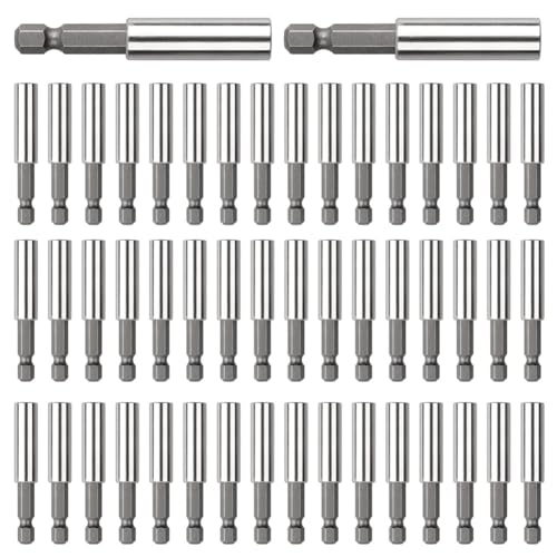 GIWFBQTR 50PCS Starker Magnetischer Bohrer-Bit-Verlängerungshalter, 1/4-Sechskantschaft, Stahl-Schraubendreher-Verlängerung für Schlagschrauber, 2,36 Langlebig, Einfach zu Bedienen GIWFBQTR 50PCS Starker Magnetischer Bohrer-Bit-Verlängerungshalter, 1/4-Sechskantschaft, Stahl-Schraubendreher-Verlängerung für Schlagschrauber, 2,36 Langlebig, Einfach zu Bedienen von GIWFBQTR