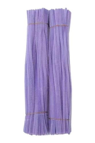 GIYXHU 200 stücke Plüsch Stick Twisting Bar Chenille Vorbauten Draht Rohr for Kinder Spielzeug DIY Streifen Kreative Handwerk Filz Drähte(Purple) von GIYXHU