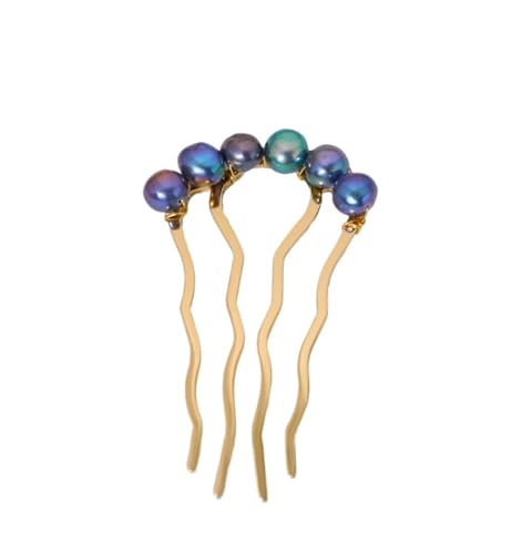 GIYXHU Brautstirnband 3/4 stücke Braut Kopfschmuck Perle Retro Haar Zubehör Einfache Frauen Schmuck Haar Clips for Frauen(Blue-4pcs) von GIYXHU