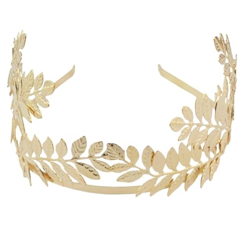 GIYXHU Brautstirnband Braut Kopfschmuck Glänzend Hochzeit Braut Haarkamm Blatt Zweig Stirnband Krone Kopfschmuck for Braut Hochzeit Stirnband Schmuck(Gold Style F) von GIYXHU