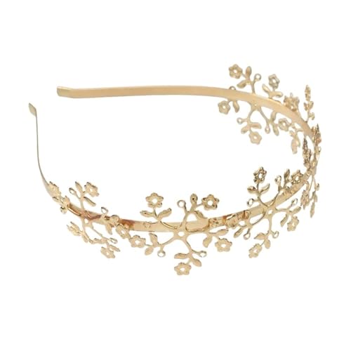 GIYXHU Brautstirnband Braut Kopfschmuck Glänzend Hochzeit Braut Haarkamm Blatt Zweig Stirnband Krone Kopfschmuck for Braut Hochzeit Stirnband Schmuck(Gold Style G) von GIYXHU