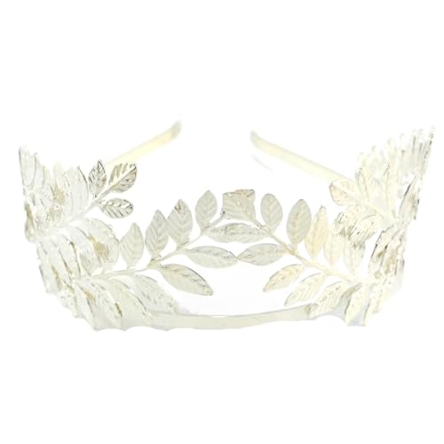 GIYXHU Brautstirnband Braut Kopfschmuck Glänzend Hochzeit Braut Haarkamm Blatt Zweig Stirnband Krone Kopfschmuck for Braut Hochzeit Stirnband Schmuck(Silver Style F) von GIYXHU