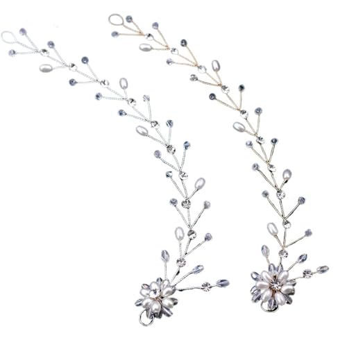 GIYXHU Brautstirnband Kristall Frau Stirnband Hochzeit Kopfschmuck Braut Haar Zubehör Braut Hairwear for Verlobung Party Haarband(Mixed colors-2pcs) von GIYXHU