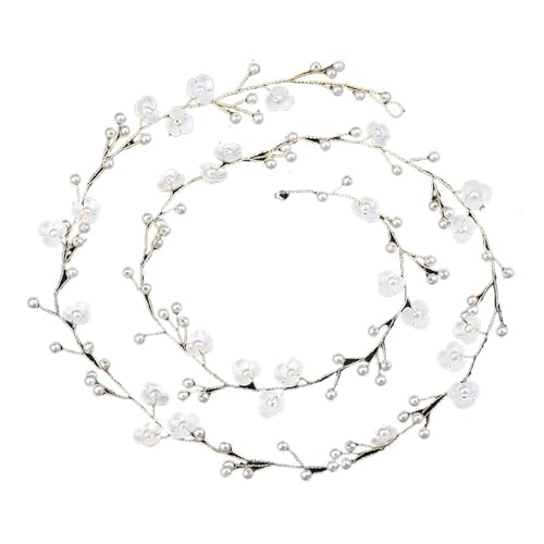 GIYXHU Brautstirnband Perlen Hochzeit Haarkämme Haarschmuck for Frauen Accessoires Haarschmuck Schmuck Braut Kopfschmuck(Gold) von GIYXHU