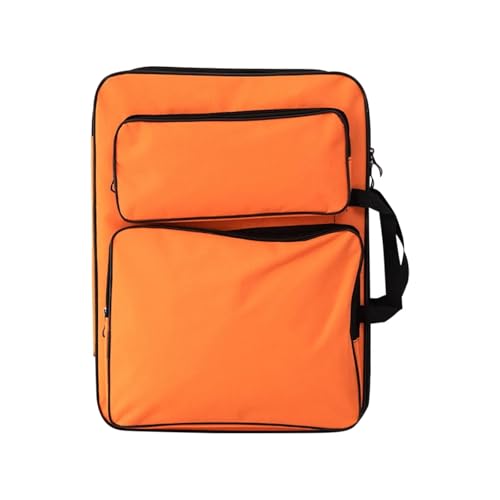 GIYXHU Kunstmappe Tasche 1PCS Reißbrett Tasche Rucksack Malerei Reise Skizze for Skizzieren Werkzeuge Künstler Gemälde Kunst Liefert(Orange) von GIYXHU