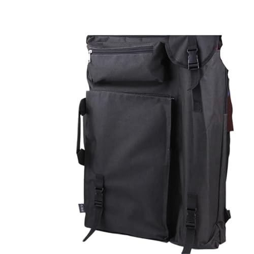 GIYXHU Kunstmappe Tasche Art Portfolio Case Tragetasche Drawboard Aufbewahrungstasche Tragbare Handheld-Schulterbox Künstler-Zeichenbrett(Black) von GIYXHU