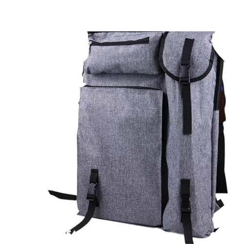 GIYXHU Kunstmappe Tasche Art Portfolio Case Tragetasche Drawboard Aufbewahrungstasche Tragbare Handheld-Schulterbox Künstler-Zeichenbrett(Gray) von GIYXHU