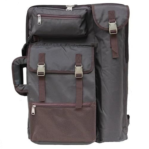 GIYXHU Kunstmappe Tasche Große tragbare Tasche for Zeichnen von Künstlern, Rucksack, regenfestes Portfolio, Reisebrett for Kunst(Coffee) von GIYXHU