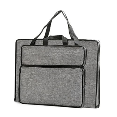 GIYXHU Kunstmappe Tasche Künstler-Portfolio-Rucksack-Hülle, vielseitige Kunsttaschen, wasserdichter Zeichenbrett-Rucksack, Aufbewahrungstaschen, Malen, Skizzieren(Gray,Large) von GIYXHU
