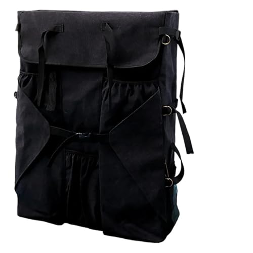 GIYXHU Kunstmappe Tasche Kunst-Portfolio-Tasche, große Kapazität, Leinwand, Maltasche, Skizze, Skizzierbrett, Aufbewahrungstasche(Black) von GIYXHU