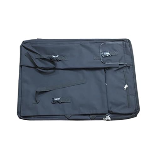 GIYXHU Kunstmappe Tasche Multifunktionaler Künstler-Portfolio-Rucksack, Umhängetasche, Zeichenbrett, Werkzeugtaschen, Reiseetui for Zeichnen(Black) von GIYXHU