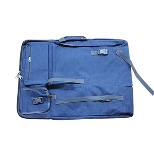 GIYXHU Kunstmappe Tasche Multifunktionaler Künstler-Portfolio-Rucksack, Umhängetasche, Zeichenbrett, Werkzeugtaschen, Reiseetui for Zeichnen(Blue) von GIYXHU