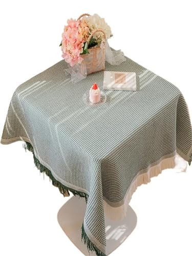 GIYXHU Nachttischabdeckung Couchtischdecke, Tischdecke, Schlichter Stil, Nachttischbezug, quadratisch, rund, Schreibtisch for Heimdekoration(Green,90x210cm) von GIYXHU
