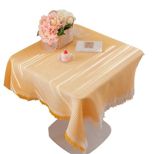 GIYXHU Nachttischabdeckung Couchtischdecke, Tischdecke, Schlichter Stil, Nachttischbezug, quadratisch, rund, Schreibtisch for Heimdekoration(Yellow,90x210cm) von GIYXHU