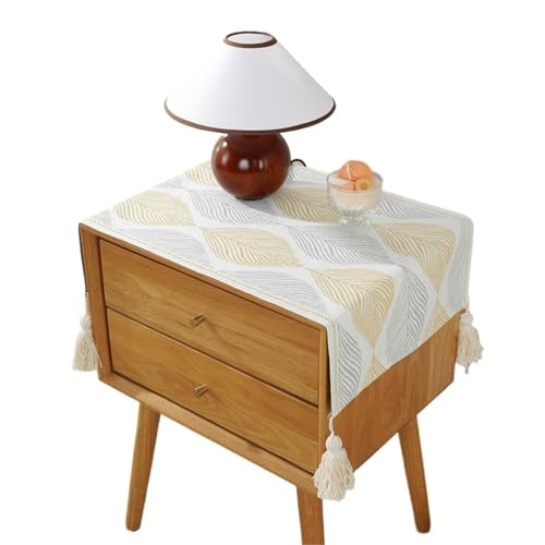 GIYXHU Nachttischabdeckung Multifunktions-Tischdecke, Nachttisch-Abdeckung, Dekoration, Nachttisch-Eimer-Schrank-Abdeckung for Schlafzimmermöbel(Yellow,35x120cm) von GIYXHU