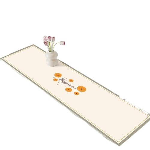 GIYXHU Nachttischabdeckung PU-Kabinettmatte for die Küche, ölbeständige Tischsets, Schrankabdeckung, Nachttischmatte, Heimtischdekoration(Beige Style A,40x180cm) von GIYXHU