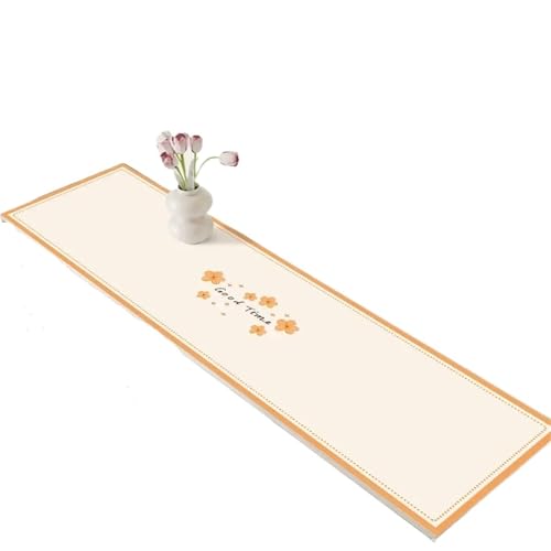 GIYXHU Nachttischabdeckung PU-Kabinettmatte for die Küche, ölbeständige Tischsets, Schrankabdeckung, Nachttischmatte, Heimtischdekoration(Beige Style B,30x120cm) von GIYXHU