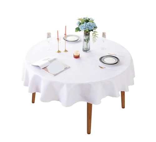 GIYXHU Runde Tischdecke Runde Satin-Tischdecke, Tischdecke, Bankett, Esszimmer, Dekoration, einfache einfarbige Tischdecke for Hotel, Zuhause, Hochzeitsdekoration(Diameter 275cm) von GIYXHU