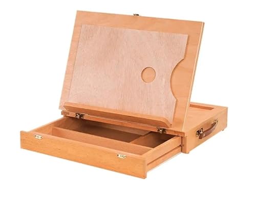 Holz-Skizzenbox mit Schublade, faltbare Zeichenbrett-Malerei-Aufbewahrungsbox for Malen, Skizzieren(M) von GIYXHU