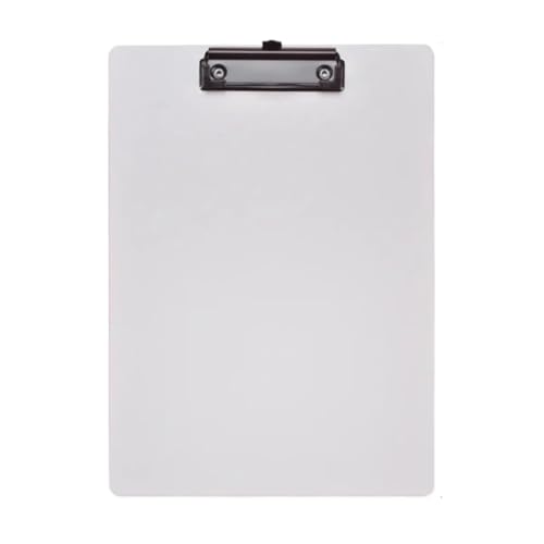 Klemmbretter 4 Stück A4 wasserdichtes Klemmbrett, Schreibtafel, Ordner, Aktenhalter, Büro, Schulbedarf(White) von GIYXHU