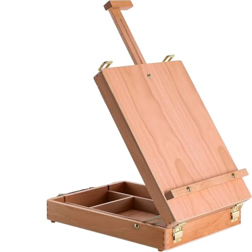 Skizzenbox, verstellbar, Holztisch, Staffelei, tragbarer Künstler-Desktop-Aufbewahrungskoffer Skizzenbox, verstellbar, Holztisch, Staffelei, tragbarer Künstler-Desktop-Aufbewahrungskoffer von GIYXHU