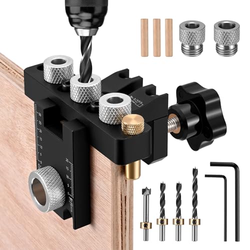 GJCrafts 8/10/15mm Bohrschablone Praktische Dübelhilfe Auf Holz zentriert Doweling Dübel Jig Kit Taschenloch Jig Kit für Holzbearbeitung Schreiner Flächenverbindungen und exakt Dübellöcher GJCrafts 8/10/15mm Bohrschablone Praktische Dübelhilfe Auf Holz zentriert Doweling Dübel Jig Kit Taschenloch Jig Kit für Holzbearbeitung Schreiner Flächenverbindungen und exakt Dübellöcher von GJCrafts