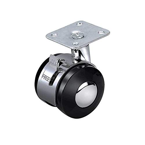 Lenkrollen, 2-Zoll-Universalrad, mit Bremse, Lenkrolle aus Leichtmetall, for Schranktisch, Babybett, Bürowagenrad, Möbelbein-Nivelliersystem, Möbelteile (Nr. 2669)(1.5inch) von GJLRZGMY