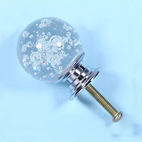 Rustikale Schrankgriffe, Kleiderschrank-Türgriffe, Möbelknöpfe mit Kristallkugeln, Küchenschrank-Türgriffe, Schubladenknöpfe, Schrankgriffe, 30 mm, Hardware (Nr. 1456)(Transparent) von GJLRZGMY