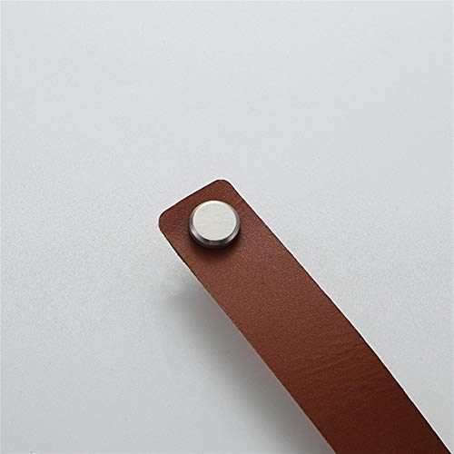 Rustikale Schrankgriffe, Schrankgriff, weiche Lederknöpfe for Kommodenschubladen, Möbelgriffe, Hardware-Ledergriffe, Hardware (Nr. 1253)(Light Brown Item C,Hole to hole 128 mm) von GJLRZGMY