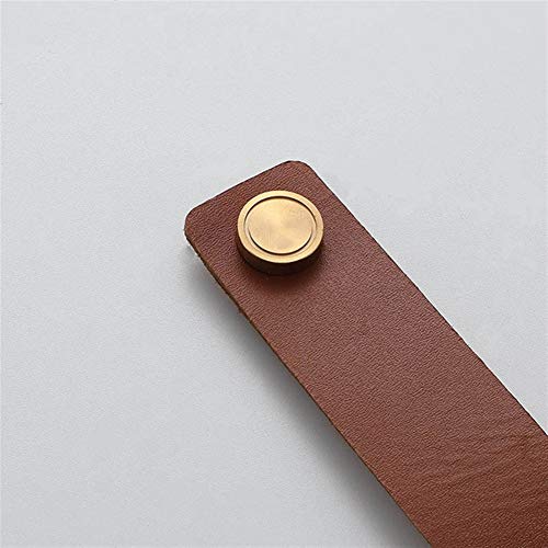 Rustikale Schrankgriffe, Schrankgriff, weiche Lederknöpfe for Kommodenschubladen, Möbelgriffe, Hardware-Ledergriffe, Hardware (Nr. 1253)(Light Brown Item a,Hole to hole 96 mm) von GJLRZGMY