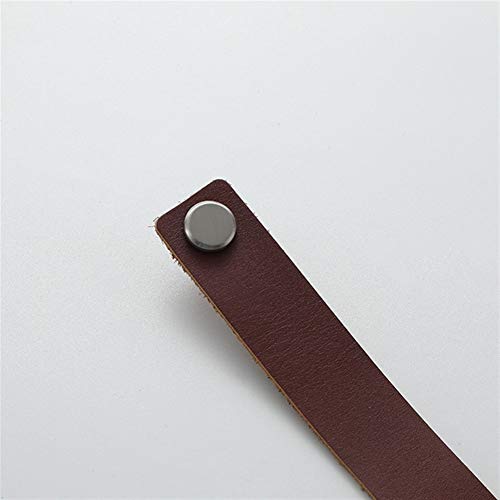 Rustikale Schrankgriffe, Schrankgriff, weiche Lederknöpfe for Kommodenschubladen, Möbelgriffe, Hardware-Ledergriffe, Hardware (Nr. 1253)(Square Brown Item C,Hole 96 mm) von GJLRZGMY