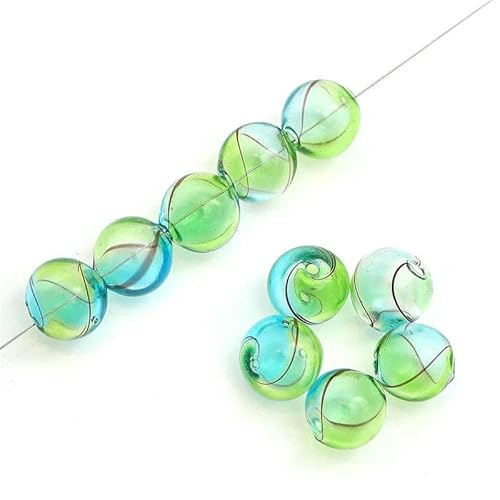 1 Stück 14/16 mm handgefertigte hohle Lampwork-Glasperlen, runder Kugelanhänger für DIY-Windglocken, Schmuckherstellung, Armband, Ohrringzubehör-14,0 mm_( 1 Stück 14/16 mm handgefertigte hohle Lampwork-Glasperlen, runder Kugelanhänger für DIY-Windglocken, Schmuckherstellung, Armband, Ohrringzubehör-14,0 mm_( von GJUYTD