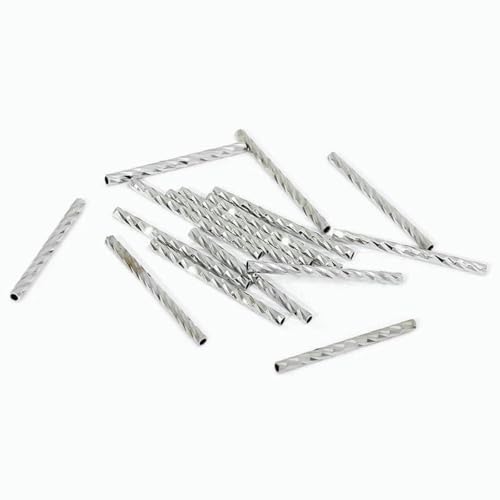 10/15/20 mm, 18 Karat vergoldet, gerade, lange Röhrenperlen, Verbinder, gestreifte Röhren-Abstandshalterperlen, DIY-Armband, Halskettenherstellung, rhodiniert, 1,5 mm x 10 mm, 40 Stück 10/15/20 mm, 18 Karat vergoldet, gerade, lange Röhrenperlen, Verbinder, gestreifte Röhren-Abstandshalterperlen, DIY-Armband, Halskettenherstellung, rhodiniert, 1,5 mm x 10 mm, 40 Stück von GJUYTD
