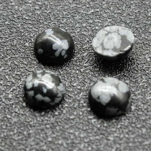 10 Stück/Los Naturstein-Cabochon-Perlen mit flacher Rückseite, 4 6 8 10 12 14 mm, für DIY-Ringe, Ohrringe, Halsketten, Schmuckherstellung, Alabaster, 12 mm von GJUYTD