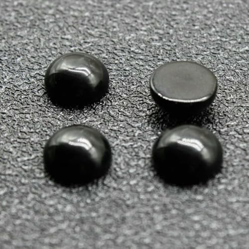 10 Stück/Los Naturstein-Cabochon-Perlen mit flacher Rückseite, 4 6 8 10 12 14 mm, für DIY-Ringe, Ohrringe, Halsketten, Schmuckherstellung, schwarzer Achat, 4,0 mm 10 Stück/Los Naturstein-Cabochon-Perlen mit flacher Rückseite, 4 6 8 10 12 14 mm, für DIY-Ringe, Ohrringe, Halsketten, Schmuckherstellung, schwarzer Achat, 4,0 mm von GJUYTD