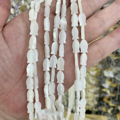 10 mm natürliche Muschelschale, 26 Buchstaben, A-Z, Initialen, lose Perlen, DIY-Armband, Halskette, Schmuckherstellung, Zubehör, Fischform, 6 x 11 mm – 10 mm von GJUYTD