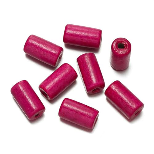 100 Stück/Los 6 x 12 mm Holzperlen in Rohrform, bunte Abstandsperlen für DIY-Armbänder, Halsketten, Ohrringe, Schmuckherstellung, Zubehör, Rosarot 100 Stück/Los 6 x 12 mm Holzperlen in Rohrform, bunte Abstandsperlen für DIY-Armbänder, Halsketten, Ohrringe, Schmuckherstellung, Zubehör, Rosarot von GJUYTD