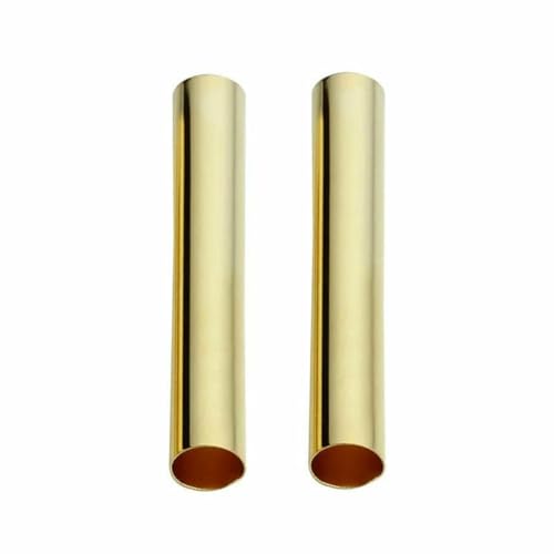 100 Stück/Los Gold Rhodium Farbe Kupfer Metallrohr Perlen Fit 4,0 mm Lederband Halskette Kupfer Spacer Perlen für Schmuck machen DIY-Gold Loch 6 mm von GJUYTD