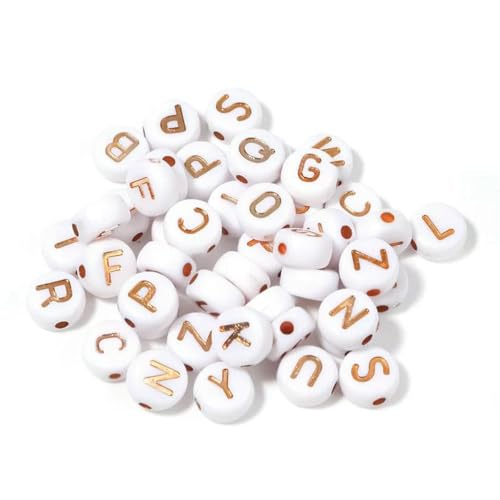 100 Stück 7 mm Acryl-Alphabetperlen, farbige lose Abstandshalter, flache, runde Buchstabenperlen für DIY-Armband, Ohrringe, Zubehör – Hellrosa-Grau 100 Stück 7 mm Acryl-Alphabetperlen, farbige lose Abstandshalter, flache, runde Buchstabenperlen für DIY-Armband, Ohrringe, Zubehör – Hellrosa-Grau von GJUYTD