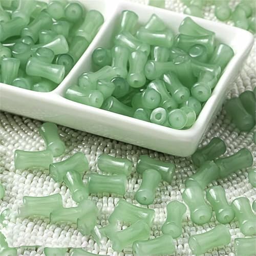 12 mm Glas, mehrfarbig, schöne Glasperlen, Jade-Imitation, handgefertigte Perlen, Materialien zur Herstellung von Armbändern und Halsketten, 6–12 mm (10 Stück) von GJUYTD