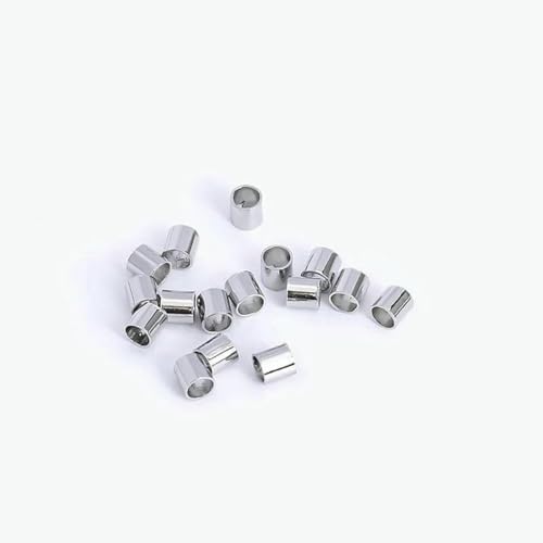 14K/18K Vergoldete 2mm Rohr-Quetschperlen, zylindrische Rohr-Quetschperlen für Schmuckherstellung - rhodiniert - 2mm - 100 Stück 14K/18K Vergoldete 2mm Rohr-Quetschperlen, zylindrische Rohr-Quetschperlen für Schmuckherstellung - rhodiniert - 2mm - 100 Stück von GJUYTD