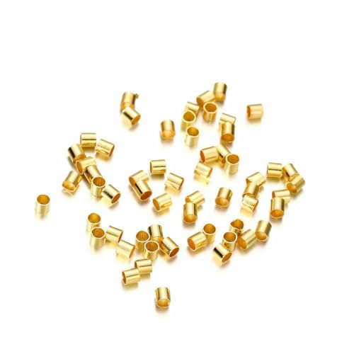 150–500 Stück 1,5 2,0 2,5 mm Goldkupferrohr-Quetschperlen Stopper-Abstandshalterperlen zur Schmuckherstellung Zubehör Halskette-Gold-2,5 mm 150–500 Stück 1,5 2,0 2,5 mm Goldkupferrohr-Quetschperlen Stopper-Abstandshalterperlen zur Schmuckherstellung Zubehör Halskette-Gold-2,5 mm von GJUYTD