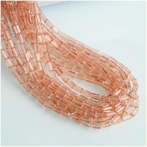 2 x 4,0 mm österreichische quaderförmige Kristallperlen, transparent, quadratisch, facettiertes Glas, lose Abstandsperlen zur Schmuckherstellung, Halsketten, Armbänder, SJCF001-0 von GJUYTD