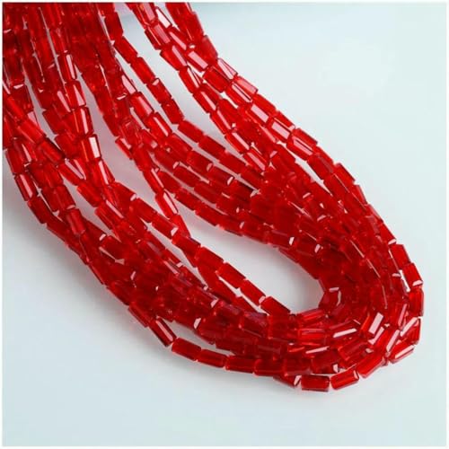 2 x 4,0 mm österreichische quaderförmige Kristallperlen, transparent, quadratisch, facettiertes Glas, lose Abstandsperlen zur Schmuckherstellung, Halsketten, Armbänder, SJCF001-0 von GJUYTD
