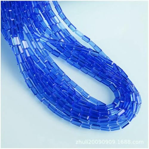 2 x 4,0 mm österreichische quaderförmige Kristallperlen, transparent, quadratisch, facettiertes Glas, lose Abstandsperlen zur Schmuckherstellung, Halsketten, Armbänder, SJCF001-1 von GJUYTD