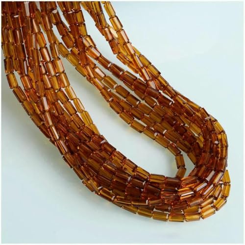 2 x 4,0 mm österreichische quaderförmige Kristallperlen, transparent, quadratisch, facettiertes Glas, lose Abstandsperlen zur Schmuckherstellung, Halsketten, Armbänder, SJCF001-2 von GJUYTD