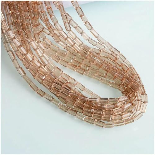 2 x 4,0 mm österreichische quaderförmige Kristallperlen, transparent, quadratisch, facettiertes Glas, lose Abstandsperlen zur Schmuckherstellung, Halsketten, Armbänder, SJCF001-2 von GJUYTD