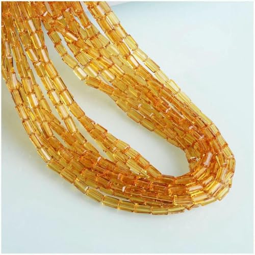 2 x 4,0 mm österreichische quaderförmige Kristallperlen, transparent, quadratisch, facettiertes Glas, lose Abstandsperlen zur Schmuckherstellung, Halsketten, Armbänder, SJCF001-2 von GJUYTD