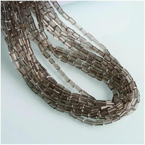 2 x 4,0 mm österreichische quaderförmige Kristallperlen, transparent, quadratisch, facettiertes Glas, lose Abstandsperlen zur Schmuckherstellung, Halsketten, Armbänder, SJCF001-3 von GJUYTD